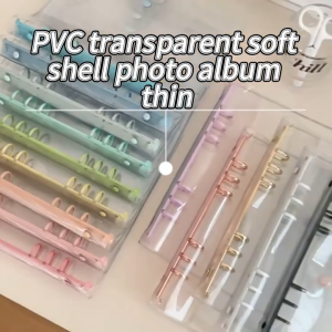 【📣SG Seller】A5 Transparent 6-Ring Binder Kpop Lomo Card Collector Album DIY Journal Notebook Pocket Sleeve