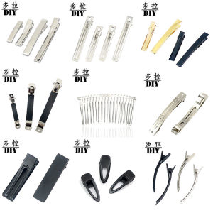 Thickened Gold Plated Duckbill Hair Clips Spring Hair Accessories Black DIY Hairpin Parts Fashionable Hair Decor Materials