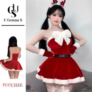 U Gonna S Christmas Sleepwear for Women Dress Red Sleeveless Push Up Lingerie Nightwear Fashion 2025 New Design Elastic Party Christmas Gift