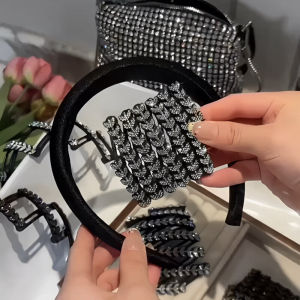 เครื่องประดับผมแบบพับได้สำหรับผู้หญิง ทรงหัวข้าวโพด ที่คาดผมแบบพกพาสำหรับเดินทาง ที่คาดผมสำหรับล้างหน้า ที่คาดผมสูง ที่คาดผมแบบยืดหยุ่น