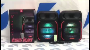 ลำโพงบลูทูธ KTS-1597 ดอก 8 นิ้ว เสียงเบสแน่น ปรับเสียงได้ แถมไมค์ รองรับ USB/SD/FM คาราโอเกะไร้สาย