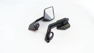 Motorcycle Rearview Mirror Aerodynamic Wing Universal Large Vision Reflective Mirror With/ Without Light Commuting Special Model