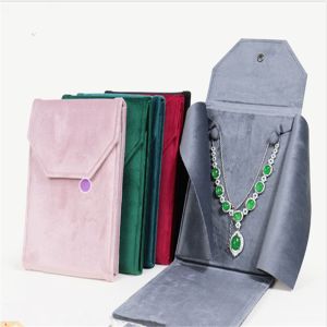 Velvet Pearl Necklace Bag Fashionable Sweater Chain Cover Storage Bag Creative Jewelry Packaging Box