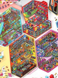 Miniature Scene Decorative Stickers 4.0 Large