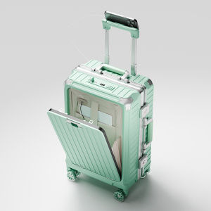 New Small 20-Inch Front Open Carry-On Suitcase Large Capacity Pullman Business Travel Bag for Men And Women Fashion Hardshell