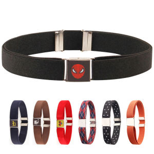 Spring Cat Elastic Waist Belt for Students Kindergarten Children Adjustable Military Training Pants Boys Girls Nursery