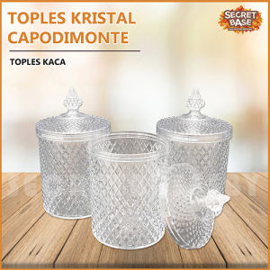 (ISI 6pcs) TOPLES KRISTAL - Toples Lebaran Kue / Toples Plastik Bening