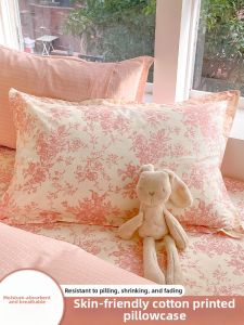 Kiss Dear | 100% Cotton Floral Pillowcase Pair 48x74cm