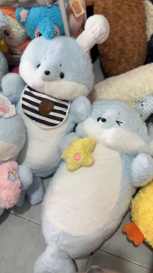 Gấu Bông Hải Cẩu Ôm Trăng Sao Đáng Yêu Size 60cm Gấu Bông Cute Ôm Ngủ Chất Lông Kim Siêu Mềm