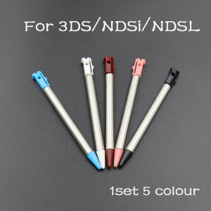 1Set 5 colour Metal Telescopic Stylus Touch Screen Pen For NDSi NDSL For 3DS Gaming Accessory