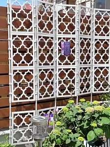 Plant Support Garden Fence Plant Garden Fence For Garden Outdoor Flower Wood Plant Fence Screen Decorative Rattan Rack Partition