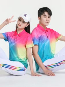 ชุดกีฬาออกกำลังกายแบบสั้นแขน ชุดการแสดงกลุ่ม ชุดเต้นรำสี่แยก ชุดออกกำลังกายแบบสวมหัวสำหรับทั้งชายและหญิง