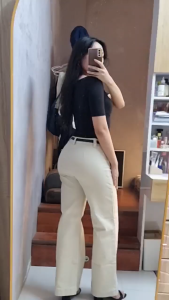 Womens Wide Bottom Stretchable Pants Womenswear