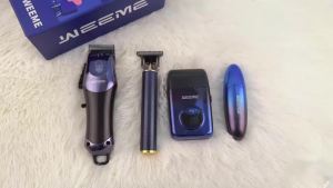 WEEME 4-in-1 Electric Hair Clipper Set for Men - Rechargeable Cordless Hair Trimmer Shaver Kit with Nose Ear Grooming Tools