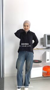 Ghanimi - Agnia Top / Atasan Wanita Polos / Top Korean style / Kemeja lucu / Outer Wanita