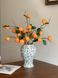 Retro Blue And White Porcelain Ceramic Vase Floral Decoration Creative Decorations for Living Room Fresh Flowers Hydroponics