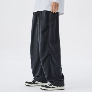 Loose Casual Mens Pants plus Size Autumn New Style Trendy American plus Size Loose Waist Cargo Pants for Big Size Men