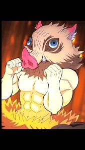 Sweater Crewneck Hashibira Inosuke DEMON SLAYER 0047 Fleece Gramasi 280 Jepang Anime Manga