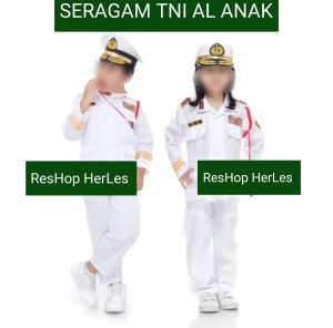 SERAGAM TNI AL ANAK BAJU TNI ANGKATAN LAUT SETELAN TNI full set lengkap MURAH