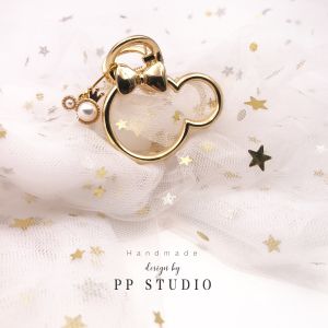 Metallic Pearl Tassel Hair Clip Womens Cute Mickey Top Clip Hair Accessories Fresh out Original Design Hair Grips for Girls