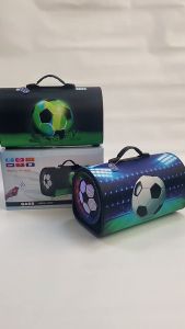 6.5 "TUNNEL SUBWOOFER SPEAKER WITH USB/BT Creative Outdoor Karaoke Speaker TTD603 Football World Cup Colorful Flashing Light Wireless Bluetooth Speaker