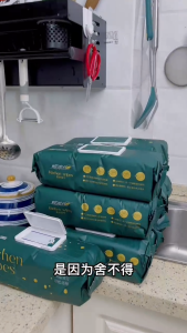 Dieyasi Kitchen Wet Wipes 85PCS  3packs Cleansing Wipes stain Oil Removal Wet Wipes wet tissue for kitchen towel disposable