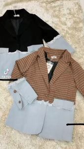 BLAZER BANGKOK NABILA MIX JEANS PREMIUM / BLAZER KOREA / BLAZER KANTOR