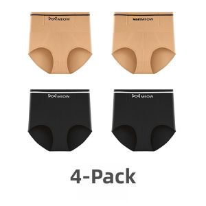 Miiow | Cat Lady High Waist Abdomen Control Cotton Underwear Womens Seamless Breathable Anti-Bacterial Triangle Panties
