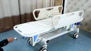 [Same Day Delivery] Hospital Nursing Ambulance Bed Stretcher + Mattress + IV Pole