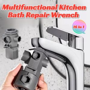 16 in 1 Faucet Wrench Kitchen And Bathroom Multifunctional Repair Wrench Flume Spanner Faucet And Sink Installer