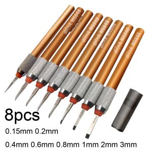 0.15mm 3mm High Quality Model Metal Engraving Knife Push knife MOSHI MS048 for GK DIY Military Hobby Model Making Tools Groove Scoring Modified Carving Knife