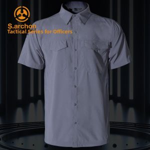 Quick Dry Ultra Thin Short Sleeve Tactical Shirt for Men Outdoor Camping Travel Lightweight Breathable Workwear with Multiple Pockets