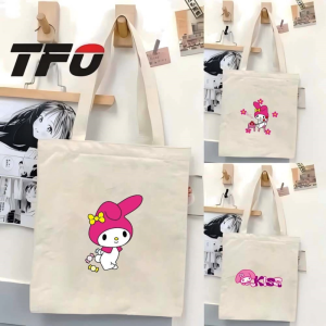 TFO My Melody by Sanrio Universe Character Canvas Tote Bag Versatile Ideal College School Tote Bag