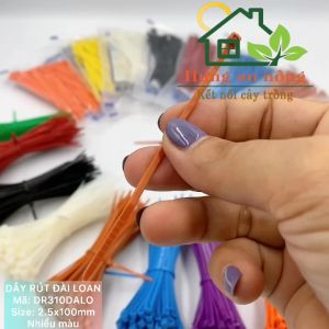 DR310DALO - Dây rút nhựa đánh dấu gia cầm buộc linh kiện cố định cây trồng ( sét 100 sợi size 2.5x100mm )