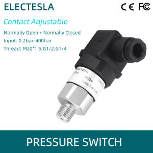 Mechanical Pressure Switch Water Gas Oil Pressure Hydraulic Stainless Steel Piston Diaphragm Adjustable Pressure Controller