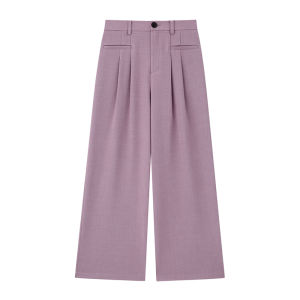 Retro Pleated Wide Leg Trousers