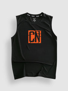 Quick Dry Training Vest Top Mens Basketball Sport T-Shirt Loose Breathable Fitness Running Black Blue round Neck Sleeveless T