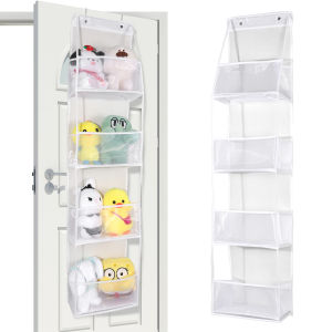 4/6-Tier Hanging Storage Bag Foldable Organizer Over-The-Door Holder For Hair Accessories Snacks Toys Clothes Storage Holder