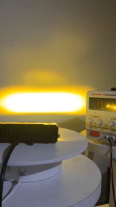 2PCS Mini Driving Light Motorcycle Mdl with 4-Lens Led Light for Motor White+Yellow Headlight for Motorcycle Accessories