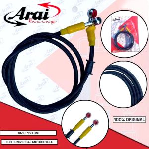selang rem arai serat carbon depan ukuran 130cm pnp klx crf wr155 ktm rx king xabre universal dll