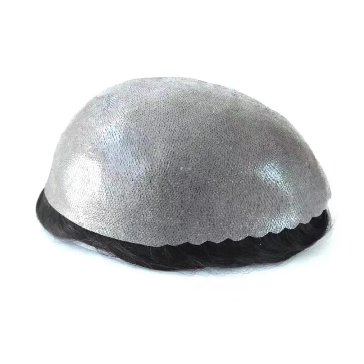 8x10 inch Skin Base Scallop Front V-Loop All Over 100% Human Hair ...