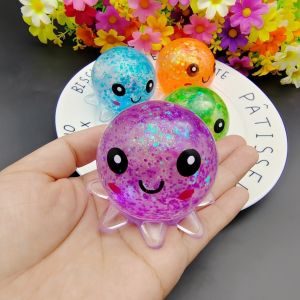 Squishy Octopus Stress Balls for Kids & Adults - Sensory Fidget Toys Classroom Prizes Party Favors Stress Relief Toy