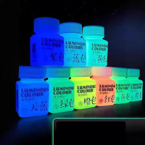 8 màu sắc nhũ dạ quang huỳnh quang sắc tố không thấm nước tự làm sơn sáng đại lý huỳnh quang chất lỏng
