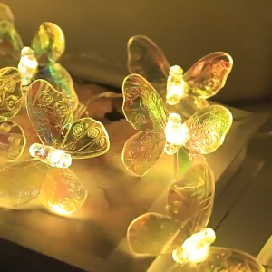 Mishilei 1.5M LED Butterfly String Light Raya Fairy Lights USB Powered for Wedding Birthday Decor Raya Lamp
