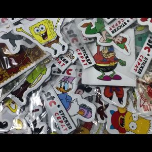 Sticker Graftac Kartun Anime Murah Spongebob Tom an Jerry One Piece Sticker Pack