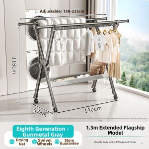 Hotata | Aluminum Extendable Foldable Floor Drying Pole