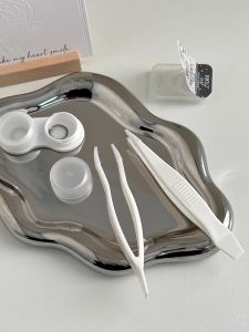 Large Invisible Glasses Clip Cosmetic Contact Lenses Tweezers Contact Lens Taker Wear Cosmetic Contact Lenses Aid Wear Tool Remover Ferrule
