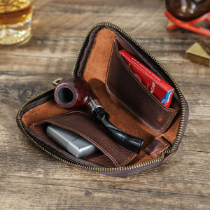 Genuine Leather Case for Pipe Portable Herb Pipe Pouch Tools Set Accessories