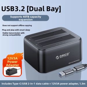 ORICO | 3.5 Inch SATA Dual Bay HDD Enclosure Hard Drive Docking Station