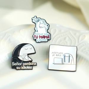 Bộ 1-9 Chiếc Ghim Cài Áo Men Hoạt Hình Ngộ Nghĩnh Hình Nhân Vật Đơn Giản Flork Và Mèo Trâm Cài Áo Huy Hiệu Cài Áo Thời Trang Làm Từ Hợp Kim Kẽm Quà Tặng Cho Bạn Bè